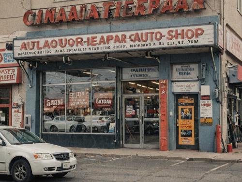 Auto repair shop exterior